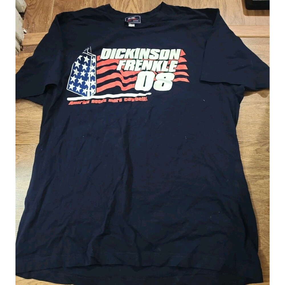 Dickinson Frenkle SNL Cowbell Logo TShirt Mens XL NBC Experience Black